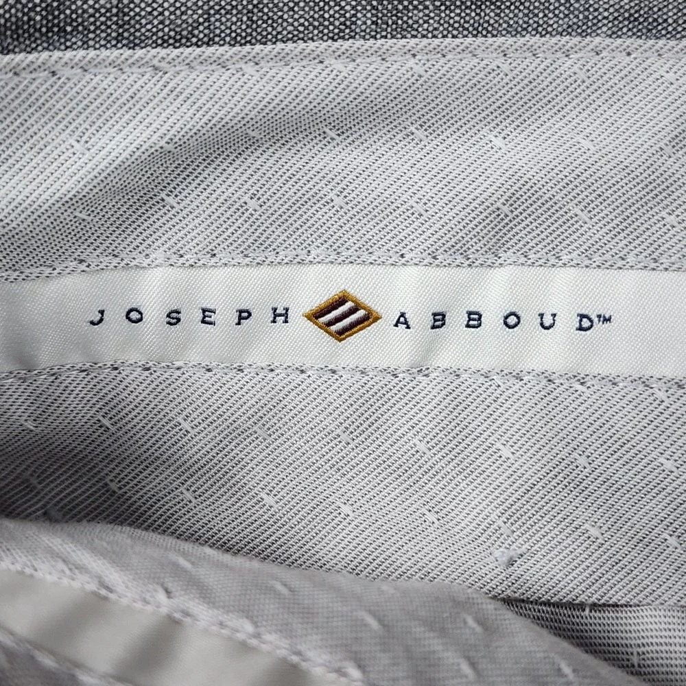 Joseph Abboud Heritage Mens Grey Linen Nova Fides Italian Fabric Pants Sz 40x30